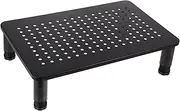 Height Adjustable Computer Monitor Stand Riser Sturdy Desktop Organizer for Improved Posture Supports Up for Home Office Setup Easy Installation and Space Saving
