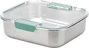 Smash Microwave Safe Stainless Steel Lunch/Sandwich/Meal Box, Sage