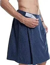 Towel Wrap for Men 22x57in Shower Wrap Absorbent Coral Velvet Around Towel with Pocket & Fastening Tape Soft & Comfortable for Home, Spa, Hotel for Men