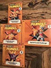 2023 McDONALD'S Crash Bandicoot Crash Team Rumble Games Happy Meal Toy Set Of 4
