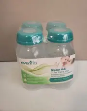 4 Evenflo Breast Milk Collection Bottles - 5 Ounces - New Sealed BPA FREE