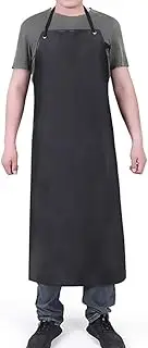 Waterproof Apron Rubber Vinyl, Heavy Duty 43" x 31" Plastic Apron Keeps You Clean and Dry When Dishwashing, Lab Work, Butcher