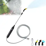 Rppiup Battery Powered Sprayer, Electric Garden Sprayer, 3.7v Weed Killer Sprayer Pump with Telescopic Wand, 5m Hose, 3 Nozzles, Portable Rechargeable Garden Sprayer for Yard Lawn Weeds Plants