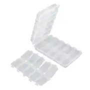 Transparent Fishing Tackle Boxe Plastic 20 Compartments Lures Baits Storage USA