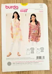 Burda Sewing Pattern 6683 Women's Tunic Pattern Size US 10-22 EUR 36-48 NEW