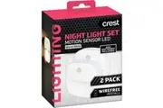 Crest Motion Sensor Led Night Light Set Warm White 2 Pack