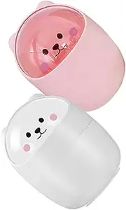 Alipis 1set Desktop Trash Can Touchless Storage Car Garbage Can Waste Basket Garbage Bin Cute Trash Can for Bedroom Small Wastebasket Cans Smart Human Car Bins Liners Nappy 2pcs