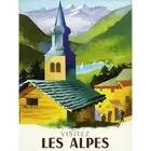 Nathan Visit Alps Railway Travel Advert Large Canvas Art Print