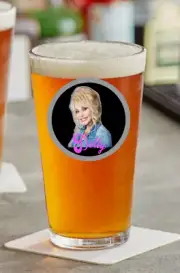 Dolly Parton - Country - 2025 - 16oz Pint Beer Glass Barware Seltzer Cocktail