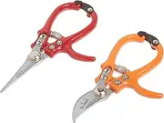 Q-yard 2 - Pack Pruning Shear, Mini- Extra Sharp Garden Hand Pruners, Easier Cutting, Comfortable Ergonomic, Less Effort - Gardening Scissors for Men & Women