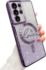 Samsung Galaxy S21 Plus Case Kickstand Shockproof Protective Phone Cover Purple