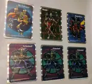 6-SKELETON WARRIORS Prism Vending Machine Stickers 1994