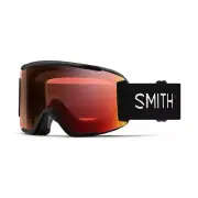 Smith Squad S Snow Goggles, Black Frame, ChromaPop Pro Photochromic Red Mirror L