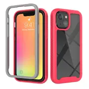 For iPhone 13 mini Case,Solid Armour Armour Cover,Light Red