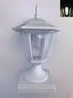 Set Of 2 Solar White Hexagon Cap Light With White SMD LED For 4"x4" Fence Post
