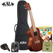 Kala KA-15C-BNDL Mahogany Concert Ukulele w/ Book Bag, Tuner, Strap and Strings