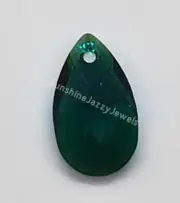 Swarovski Crystal Emerald Shimmer Pear 6106 Pendant; 16mm or 22mm