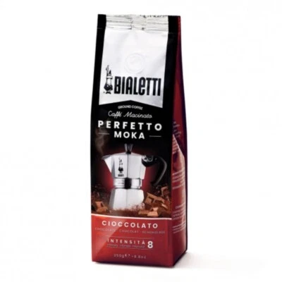 Bialetti Perfetto Moka Chocolate 250g Ground Coffee Medium Roast Cioccolato Bulk