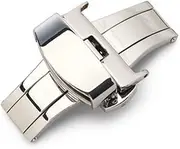 [BGBLKLGPPN] 16 Mm 18 Mm 20 Mm Double Push Butterfly Buckle Folding Clasp High-end Quick Release Strap Accessories Compatible With Omega Compatible With Seamaster Strap buckle