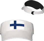 [Generic] National Emblem of Finland Sun Visor Hats Finns Sunscreen Visor Cap for Sport Beach Tennis Golf Running Hiking