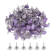 0.43 Inch Push Pins, 200 Pack Flat Round Head Push Pin, Purple