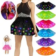 LED Tulle Skirts for Girls Light Up Women's Ballet Carnival Festival Cosplay Costumes Glow In the Dark for Glowing Party Decorating Fairy Gifts For Children