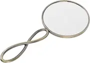 Gogogmee Handheld Vanity Mirror Portable Makeup Mirror for Women Retro Handle Single-Sided for Travel Makeup Vanity Bedroom Living Room