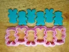 Tiny Teddies 6 multi Cookie Cutter Small Teddy Bear Birthday Party Picnic