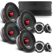DS18 PRO-X6.4BM 6.5" Speakers + PRO-TWX1 Super Tweeters + G3600.4D Amplifier
