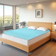 Advwin 8cm 7 Zone Queen Memory Foam Mattress Topper with Cool Gel Infusion Egg Crate Support Fabric Cover
