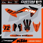 KTM 50 65 MOTOCROSS GRAPHICS CUSTOM MX GRAPHICS DECALS SX50 SX65 TUFF BLK/ORG