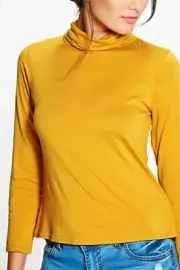 Boohoo Synthetic Laura Turtle Neck Long Sleeve Top Size UK 8 NH191 DD 14