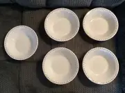 CORELLE " VINTAGE BLUE" BLUE LEAF 7-1/4" BOWLS ~ SET OF 5 ~ BRAND NEW!