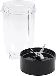 [DEMULAX] Replacement Cross Blade + 16Oz Cup Set, for Magic Bullet, Replacement Parts Compatible with 250W MB1001 Blender Blender Lid Blade