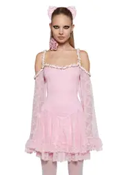 [Dolls Kill] Formally Yours Mini Dress - Pink (Fairfax)