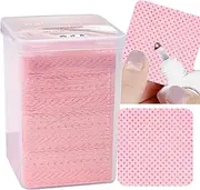 No Lint Nail Wipes - 200 Polish Remover Pads Non-Woven Cleaning Wipes for Nails,Nail Polish Remover Wipes, Non-Woven Eyelash Extension Glue Wipes, Cleaning Wipes, Lint Wipes Lash Glue Wipes, Pink