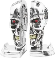 Nemesis Now T-800 Terminator 2 Bookends, Sci-Fi Bookcase Decor, Hand-Painted Res