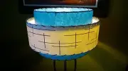 Mid Century Vintage Style 3 Tier Fiberglass Lamp Shade Modern Atomic Retro TI3