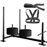 Fitness Sled, 300Lbs Capacity Weight Training Sled, Premium Iron with Black Powder Coat Speed Training Sled for Athletic Exercise and Speed