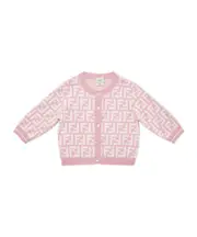 Fendi Kids Jersey Baby Cardigan 18M,24M,12M pink