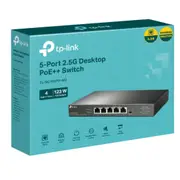 TP-Link TL-SG105PP-M2 5-Port 2.5G Desktop Switch with 4-Port PoE++, 4x 2.5G PoE++ Ports, 1x 2.5G Non-PoE Port, PoE Auto Recovery for Port1-4, Plug and TL-SG105PP-M2
