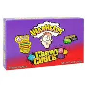 Warheads Cubes Sour Chewy Candy Theatre Box 113g X 12 Boxes