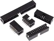 BIZOCA 10pcs DIP 6P 8P 10P 12P 18P 20P 24P 26P 34P 40P 64pin 2.54mm Male Socket Straight Box Headers PCB Connector Double Row DC3(40pin 2x20)