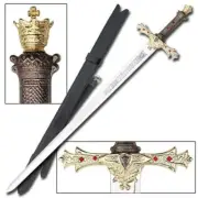 Crown Exquisitely King Arthur Excalibur Sharp Golden Sword gift sword Medieval
