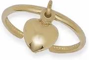 [Generic] 14ct Yellow Gold Dangling Love Heart Adjustable Toe Ring Jewelry Gifts for Women