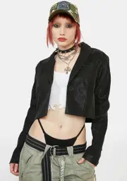 [4SI3NNA] Black Farrah Blazer