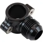 Aeroflow Clamp On 5/16" Hard Line to -6-6AN Male An Adapter Black - AF107-05-06BLK