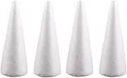 KESYOO 6pcs Craft Foam Cone 24CM White Styrofoam Cones Christmas Tree Polystyrene Foam Foam Cone Disc for DIY Home Craft Project Christmas Tree Table Centerpiece