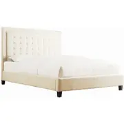 Gloucestershire Double Size Linen Fabric Bed Frame in Beige