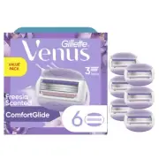 ComfortGlide Freesia Women's Razor Refills, 6 Refill Cartridges, Fits Venus R...